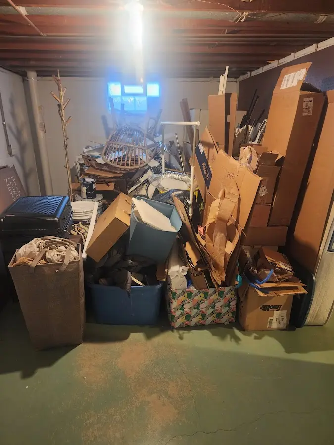 Roll-off dumpster container at job site for 6 Yard Dumpster Rental in Grass Valley